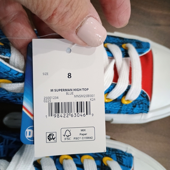 Blue and Red High-Top Superman Shoes - Picture 3 of 8